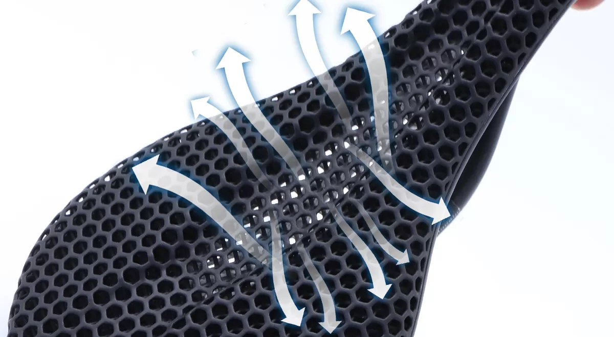 镂空蜂窝状设计