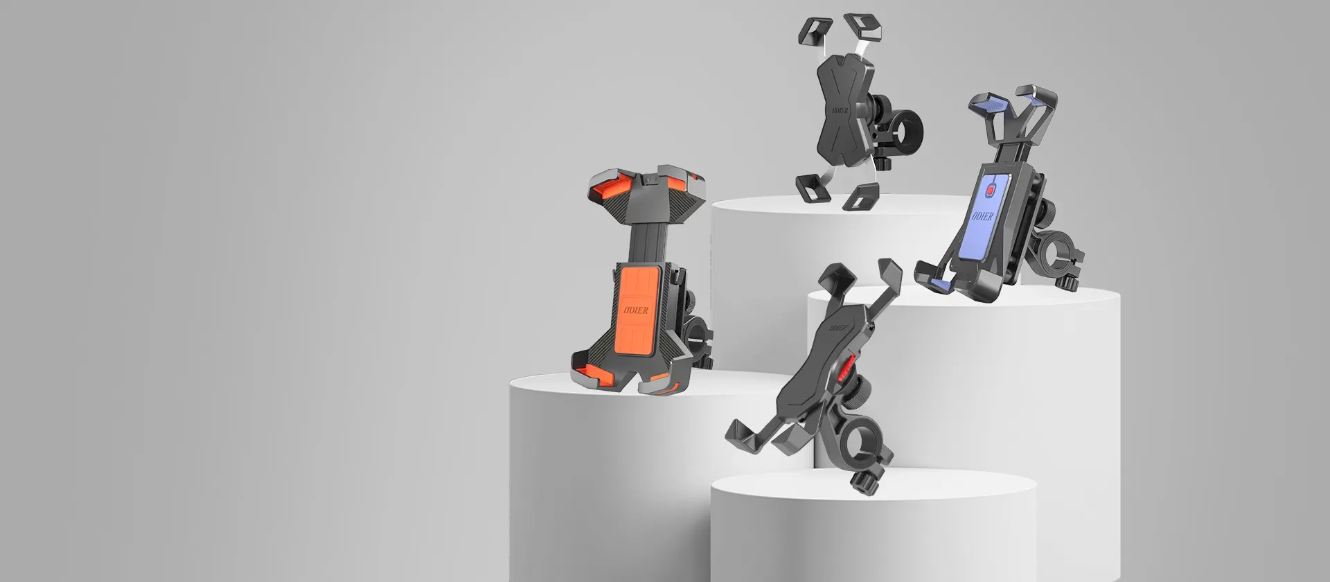 四角自锁式自行车手机支架