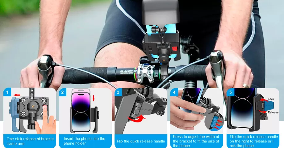 支架夹臂一键释放